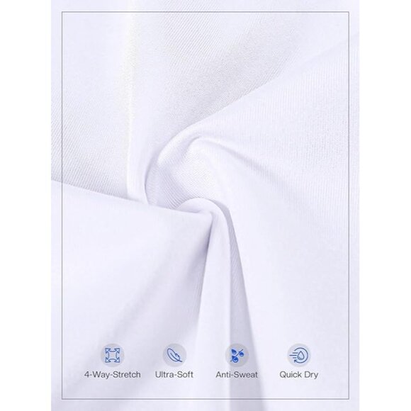 Mens Compression Tights Running Pants Baselayer Legging White Medium - Picture 5 of 7